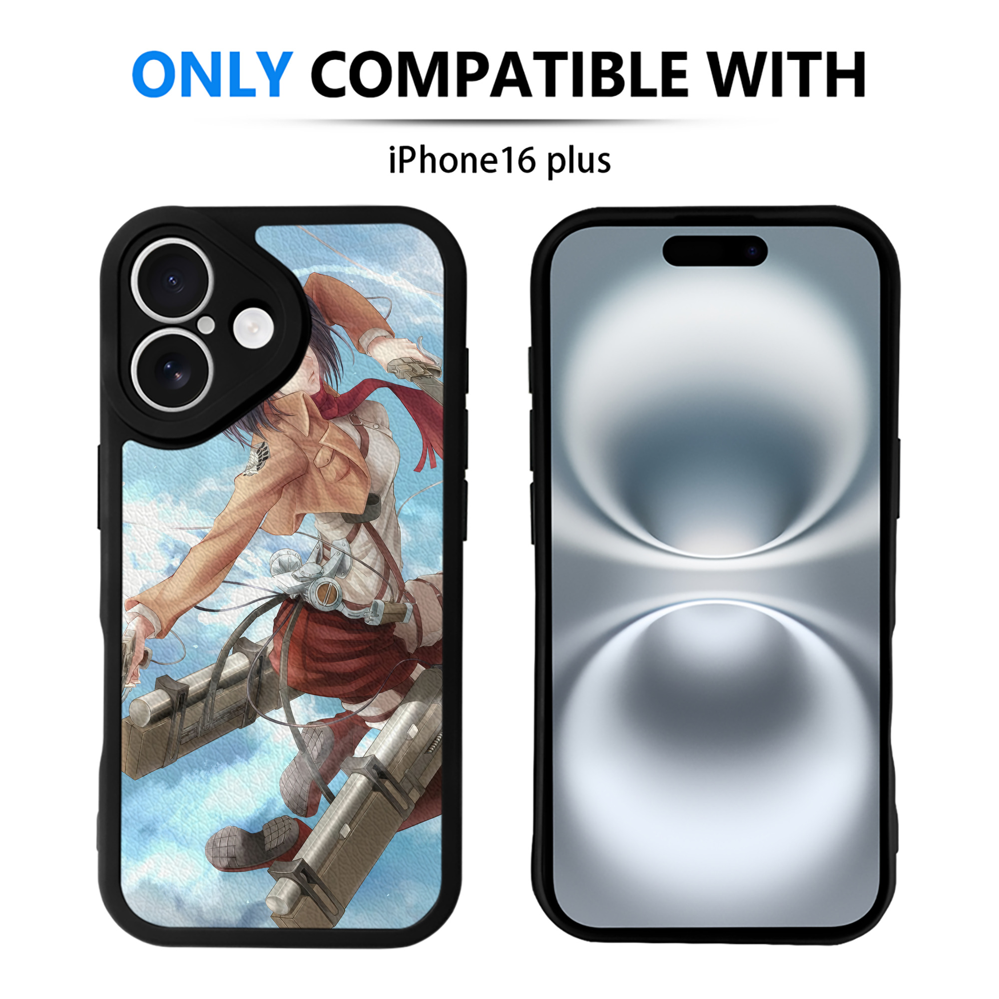 （画像用） 進撃の巨人 Attack on Titan 【iPhone 16シリーズ対応】シリコンスマホケース（レザー調） 材質：シリコン